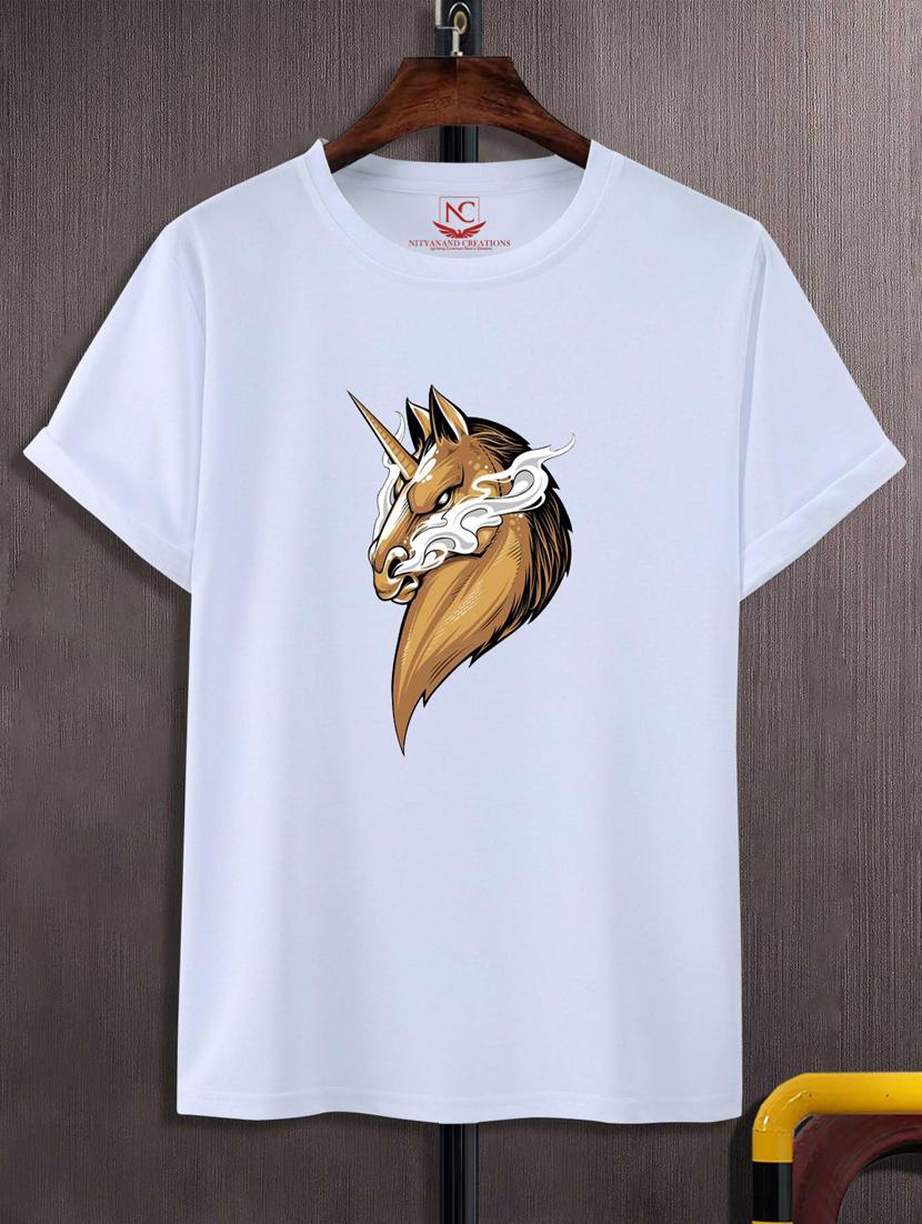 unisex white graphic printed t-shirt - 20775880 -  Zoom Image - 0