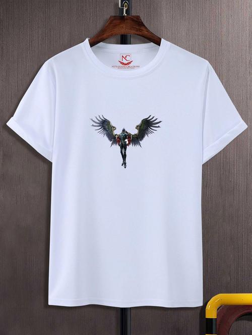 unisex white graphic printed t-shirt - 20775887 -  Standard Image - 0