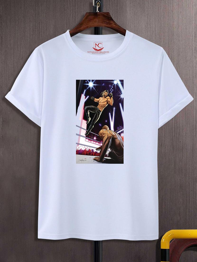 unisex white graphic printed t-shirt - 20775889 -  Zoom Image - 0
