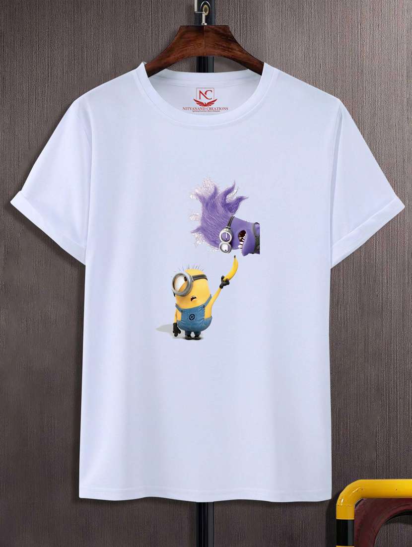 unisex white graphic printed t-shirt