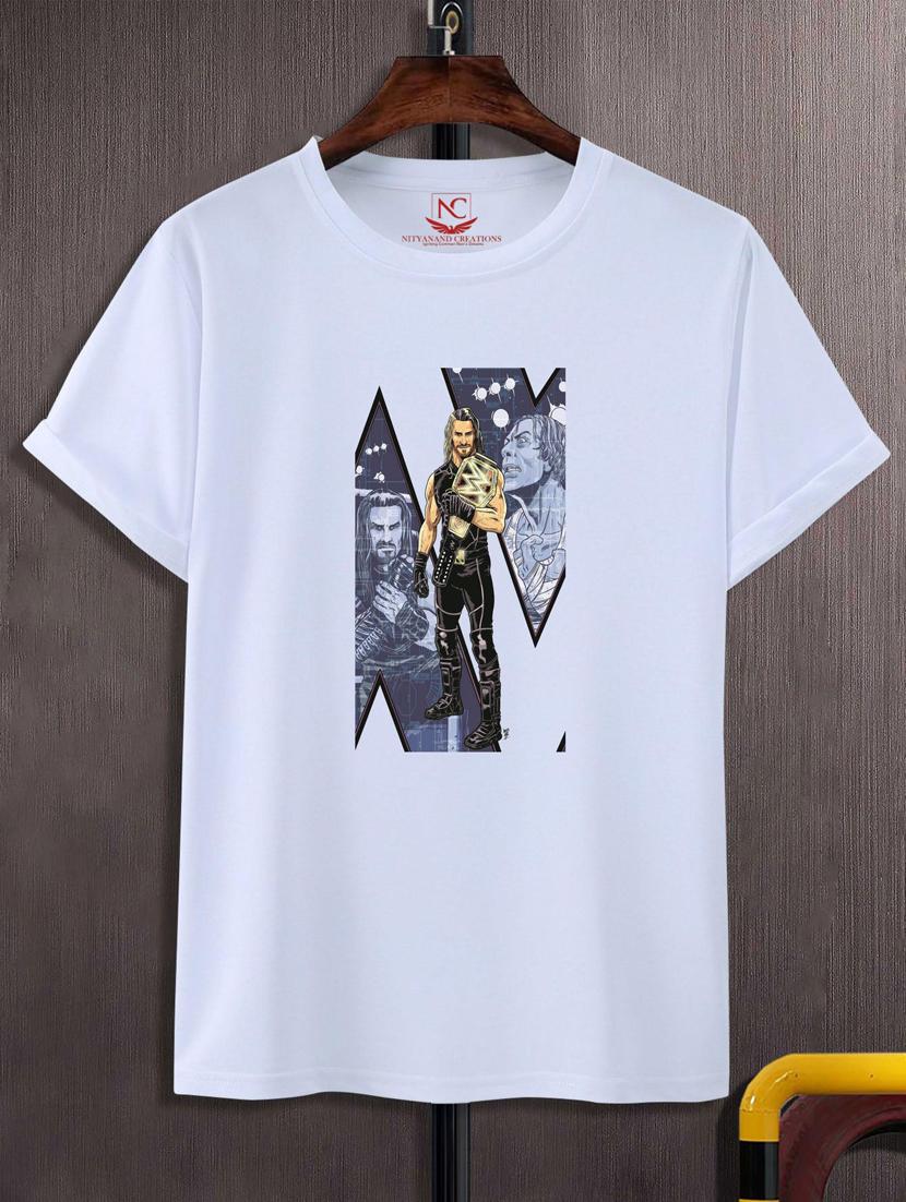 unisex white graphic printed t-shirt - 20775906 - Zoom Image - 0