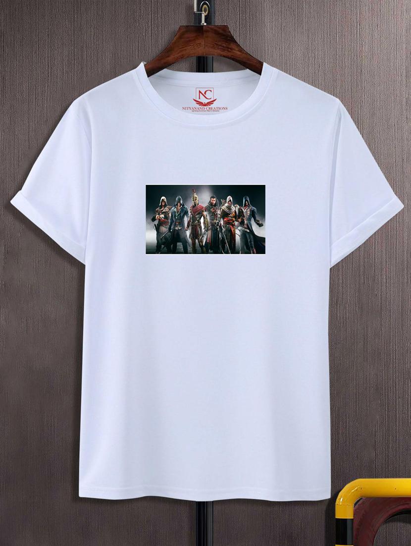 unisex white graphic printed t-shirt - 20775909 - Zoom Image - 0