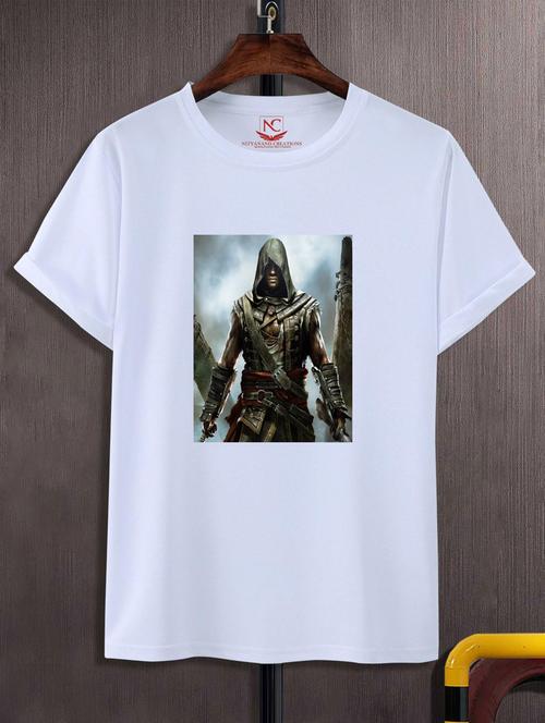 unisex white graphic printed t-shirt - 20775910 - Standard Image - 0