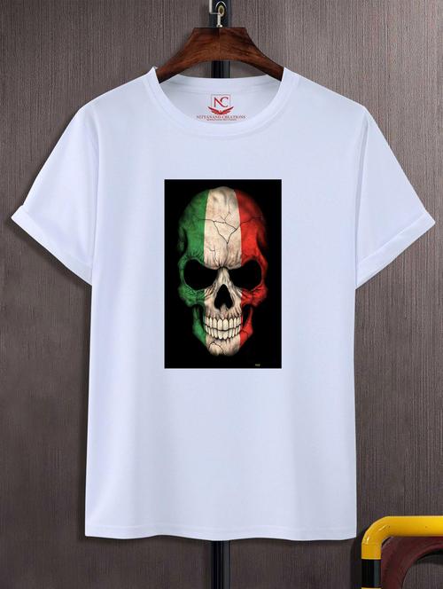 unisex white graphic printed t-shirt - 20775919 -  Standard Image - 0