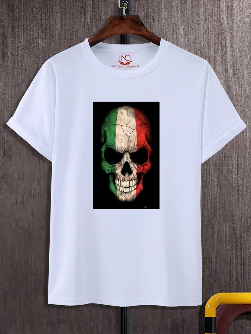 unisex white graphic printed t-shirt - 20775919 -  Zoom Image - 0