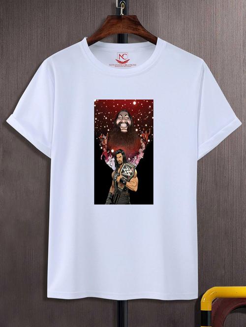unisex white graphic printed t-shirt - 20775926 -  Standard Image - 0
