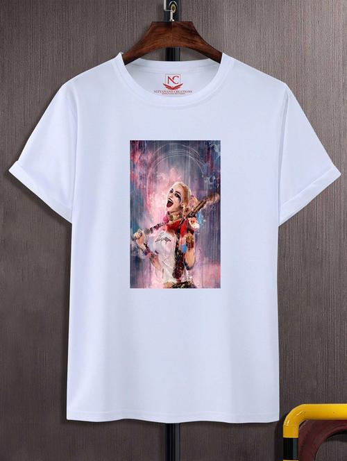 unisex white graphic printed t-shirt - 20775927 - Standard Image - 0