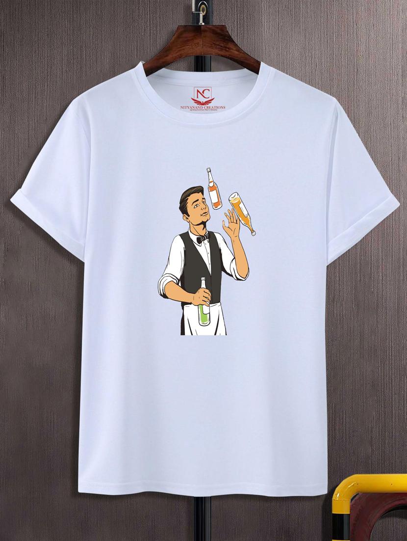 unisex white graphic printed t-shirt - 20775947 -  Zoom Image - 0