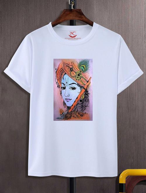unisex white graphic printed t-shirt - 20775950 - Standard Image - 0