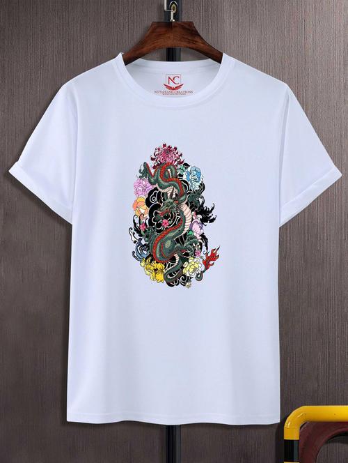 unisex white graphic printed t-shirt - 20775951 -  Standard Image - 0