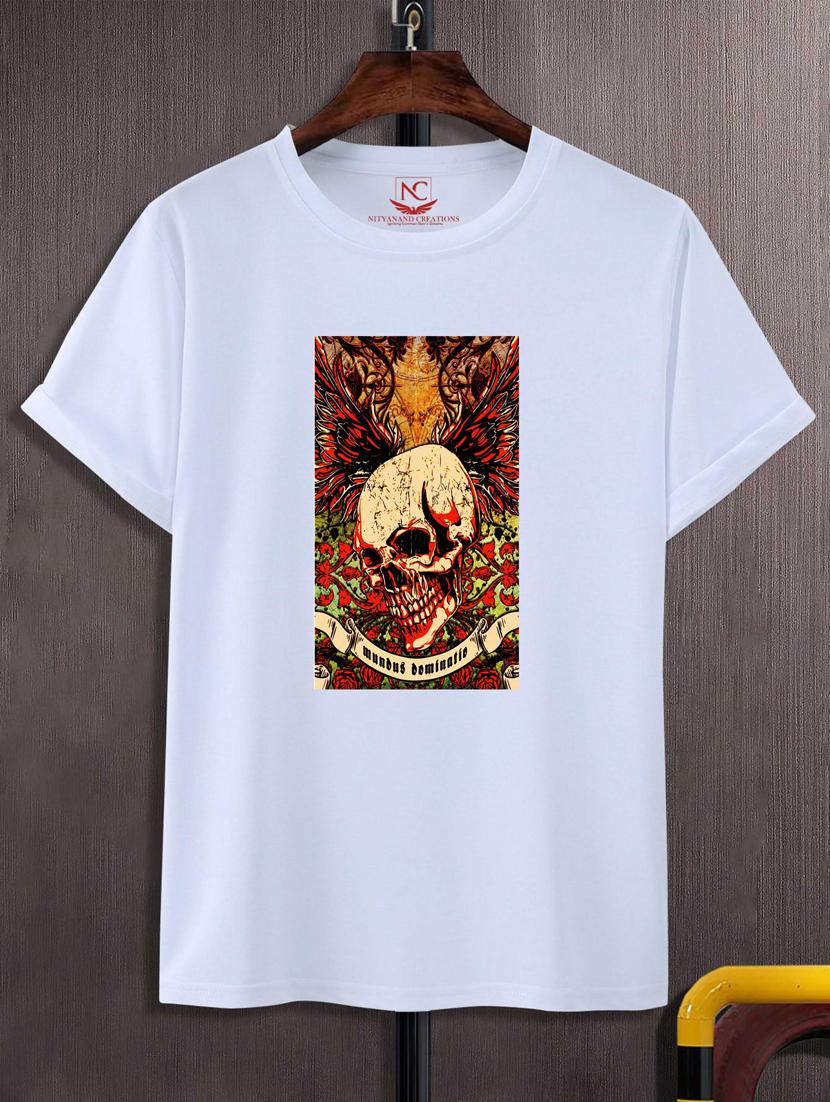 unisex white graphic printed t-shirt - 20775955 -  Zoom Image - 0