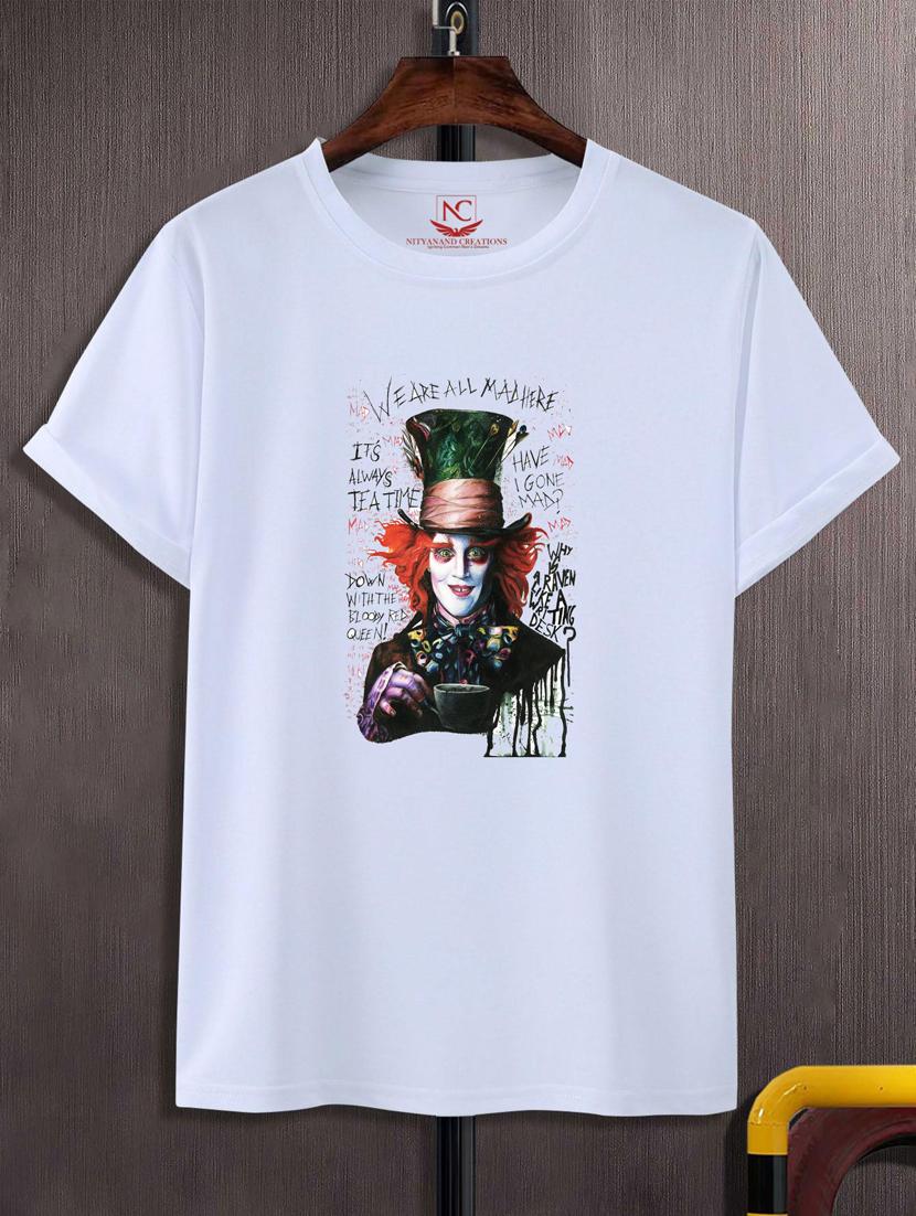 unisex white graphic printed t-shirt - 20775956 -  Zoom Image - 0