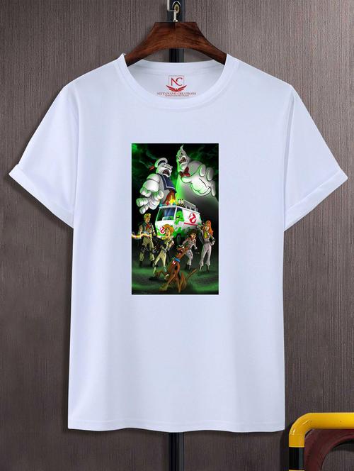 unisex white graphic printed t-shirt - 20775957 -  Standard Image - 0