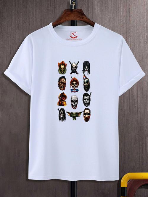 unisex white graphic printed t-shirt - 20775965 -  Standard Image - 0