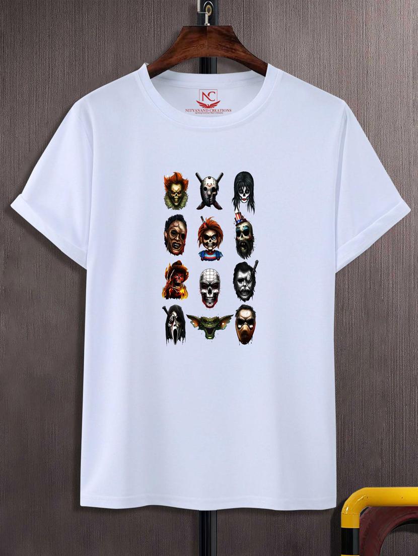 unisex white graphic printed t-shirt - 20775965 -  Zoom Image - 0