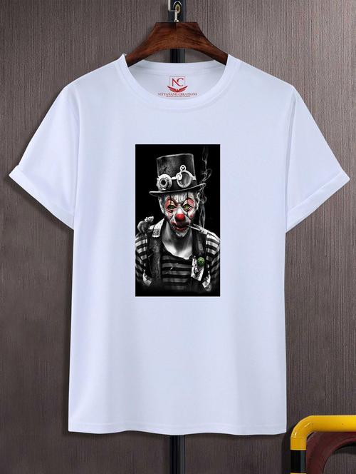 unisex white graphic printed t-shirt - 20775966 -  Standard Image - 0