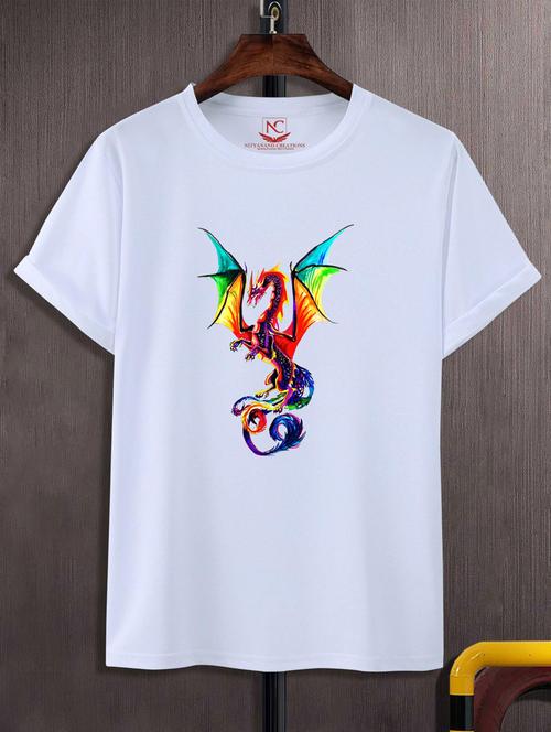 unisex white graphic printed t-shirt - 20775973 -  Standard Image - 0