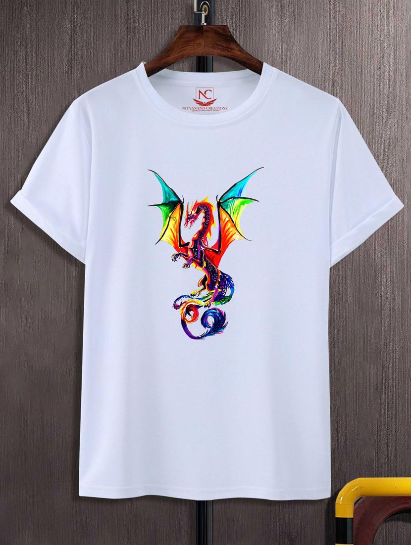 unisex white graphic printed t-shirt - 20775973 -  Zoom Image - 0