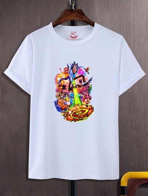 unisex white graphic printed t-shirt - 20775977 - Standard Image - 0