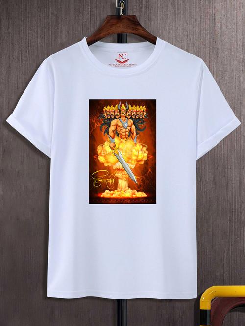 unisex white graphic printed t-shirt - 20775986 - Standard Image - 0