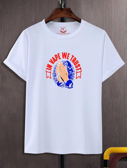 unisex white graphic printed t-shirt - 20775988 - Standard Image - 0
