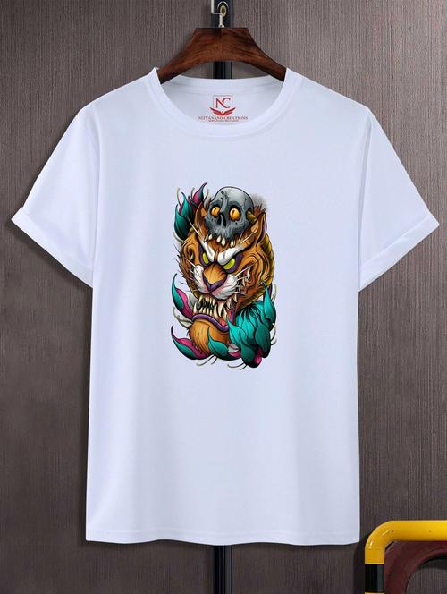 unisex white graphic printed t-shirt - 20775992 - Standard Image - 0
