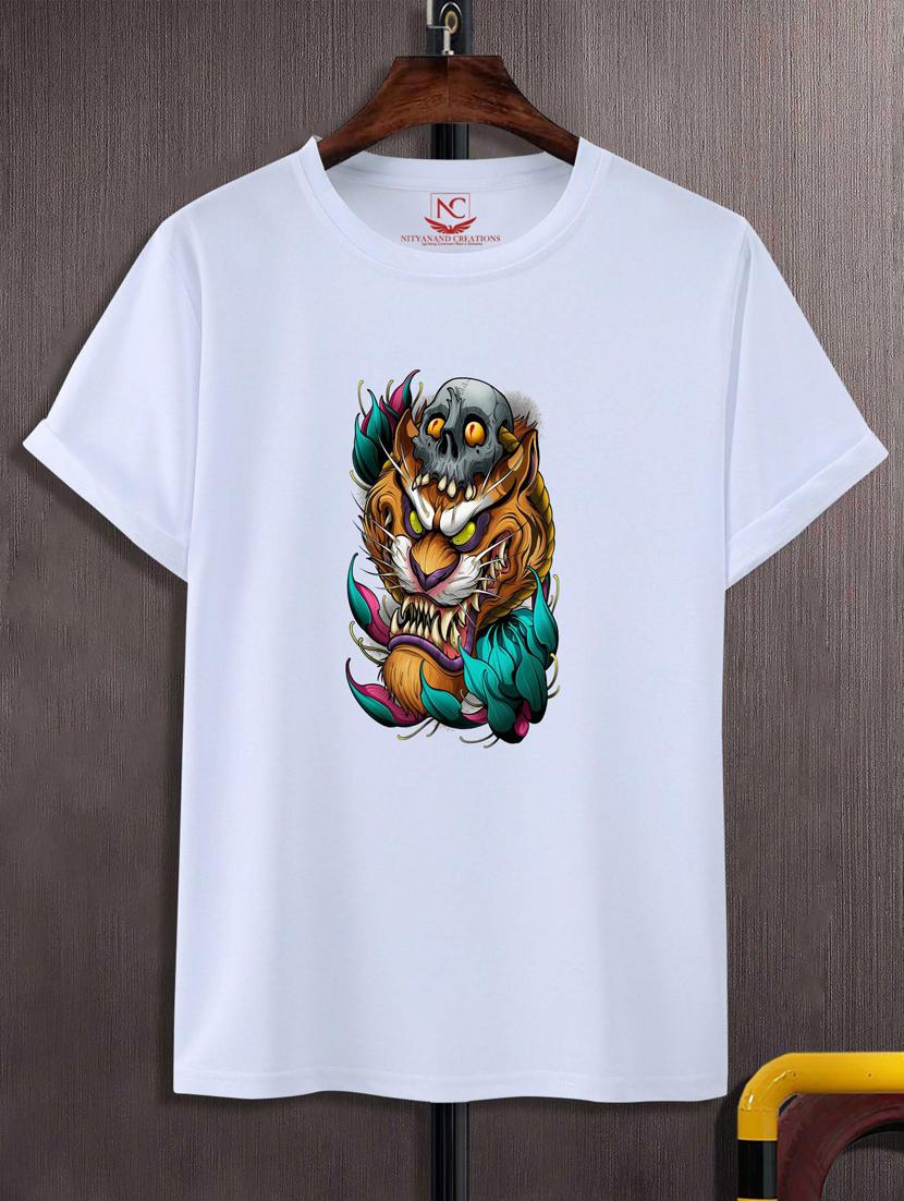unisex white graphic printed t-shirt - 20775992 - Zoom Image - 0