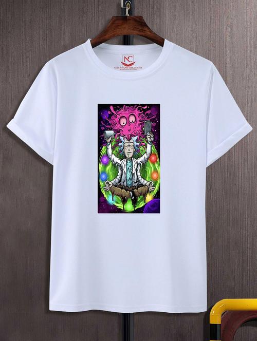 unisex white graphic printed t-shirt - 20775994 -  Standard Image - 0