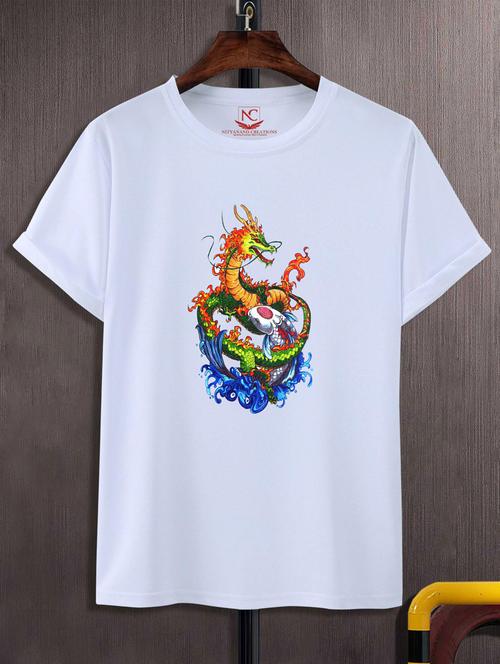 unisex white graphic printed t-shirt - 20775995 -  Standard Image - 0