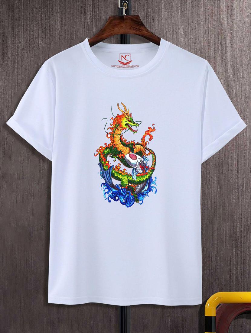 unisex white graphic printed t-shirt - 20775995 -  Zoom Image - 0