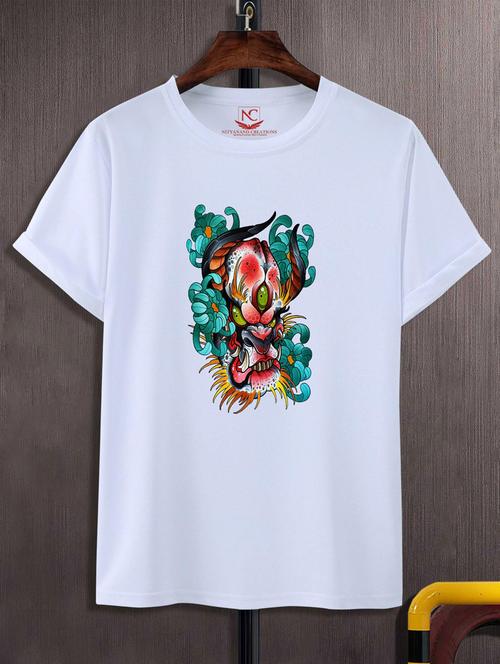 unisex white graphic printed t-shirt - 20776002 -  Standard Image - 0