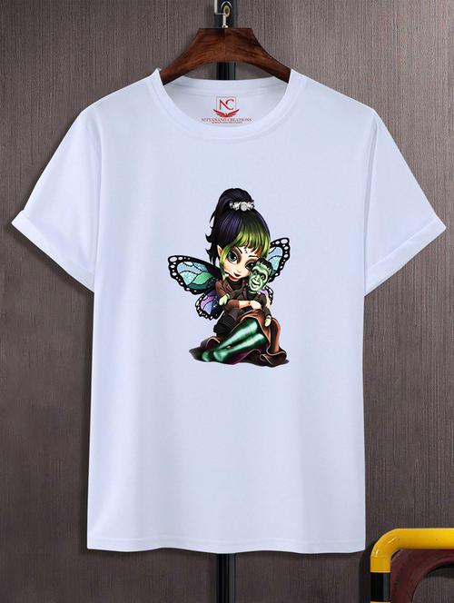 unisex white graphic printed t-shirt - 20776010 - Standard Image - 0