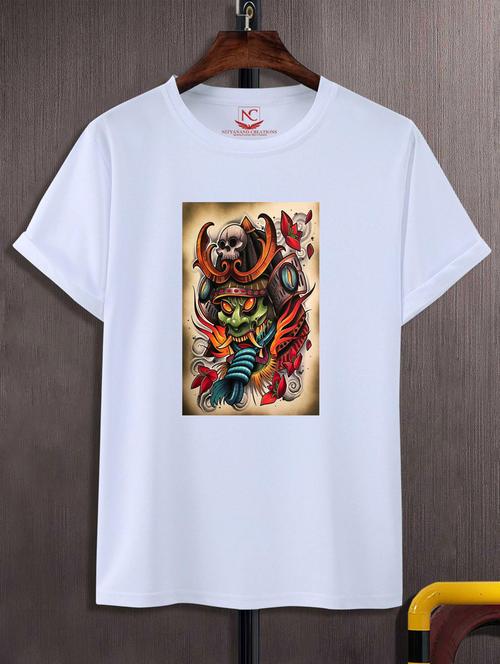 unisex white graphic printed t-shirt - 20776012 -  Standard Image - 0