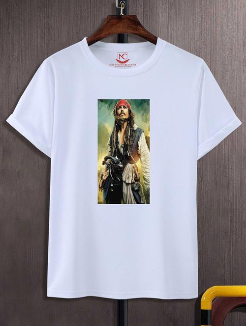 unisex white graphic printed t-shirt - 20776016 - Standard Image - 0