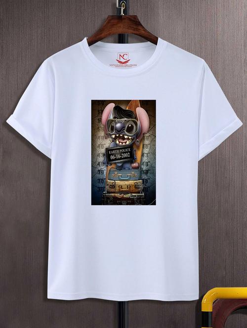 unisex white graphic printed t-shirt - 20776020 - Standard Image - 0
