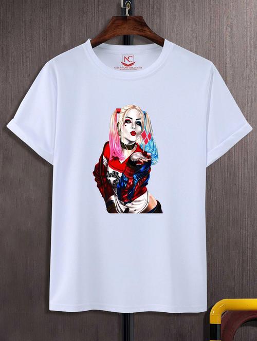 unisex white graphic printed t-shirt - 20776021 - Standard Image - 0