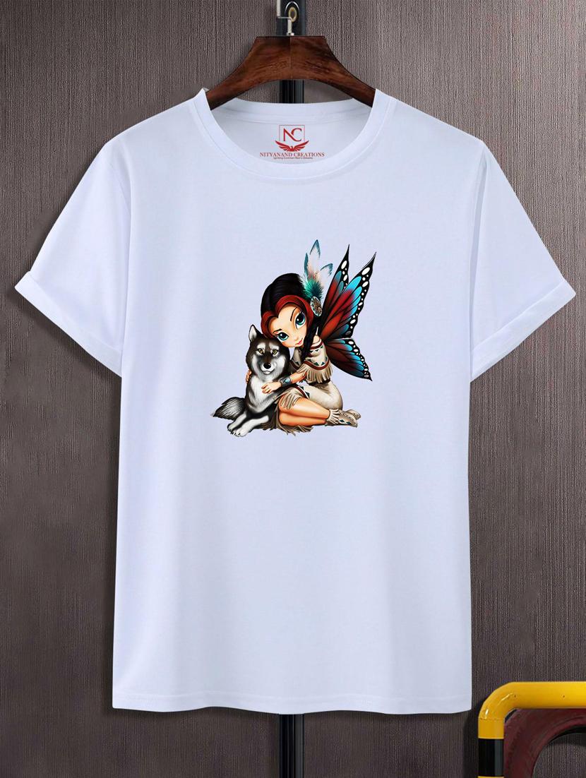 unisex white graphic printed t-shirt - 20776022 -  Zoom Image - 0