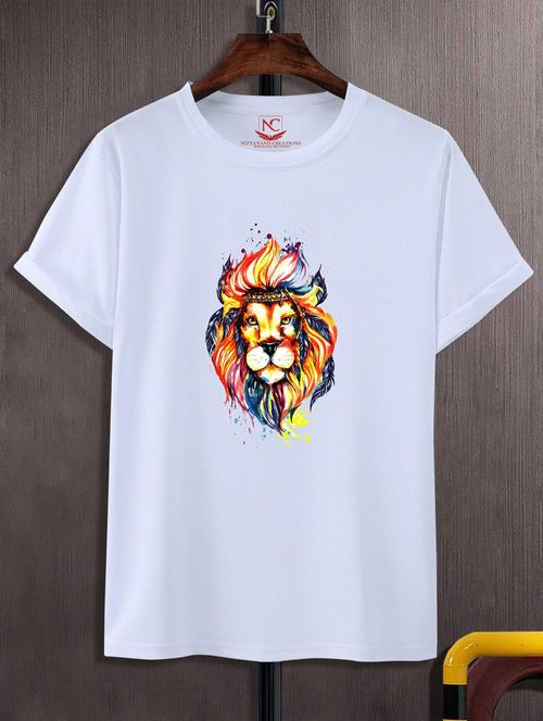unisex white graphic printed t-shirt - 20776026 -  Standard Image - 0