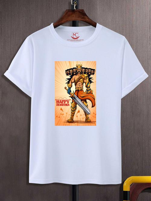 unisex white graphic printed t-shirt - 20776039 - Standard Image - 0