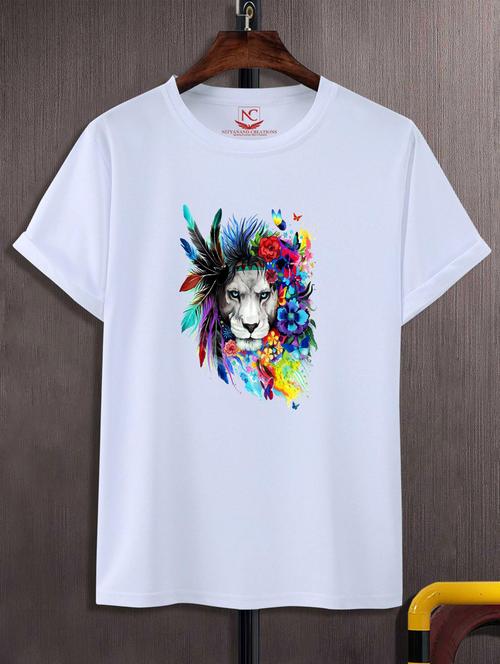 unisex white graphic printed t-shirt - 20776044 -  Standard Image - 0