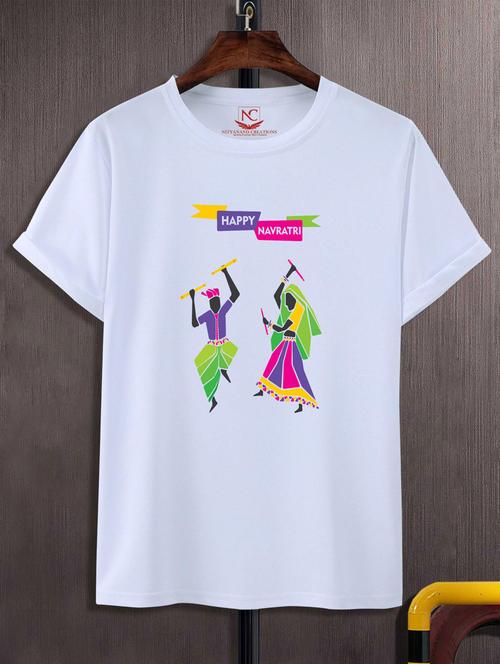 unisex white graphic printed t-shirt - 20776045 - Standard Image - 0