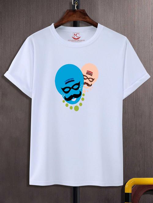 unisex white graphic printed t-shirt - 20776046 -  Standard Image - 0
