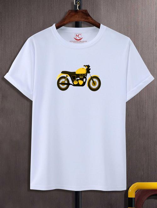 unisex white graphic printed t-shirt - 20776050 -  Standard Image - 0
