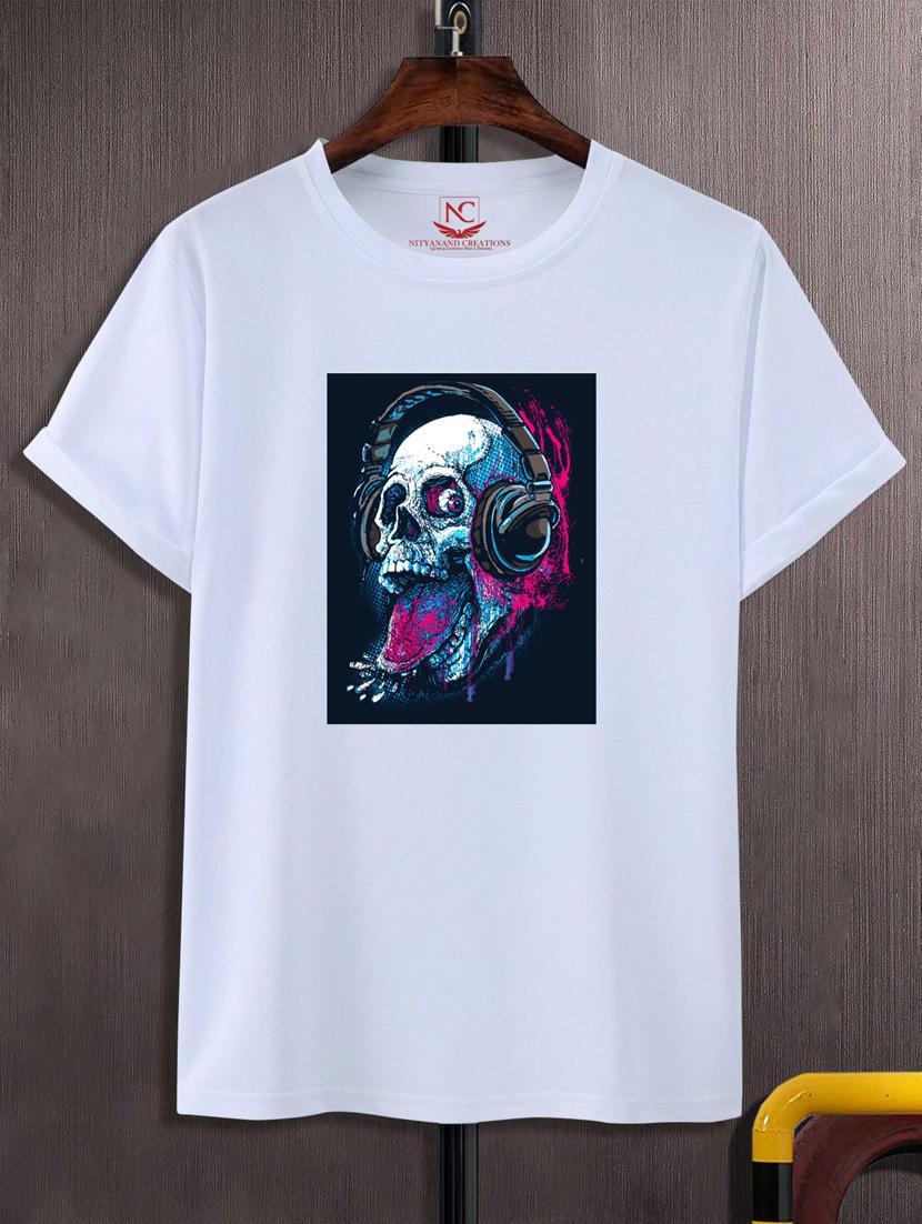 unisex white graphic printed t-shirt - 20776064 - Zoom Image - 0