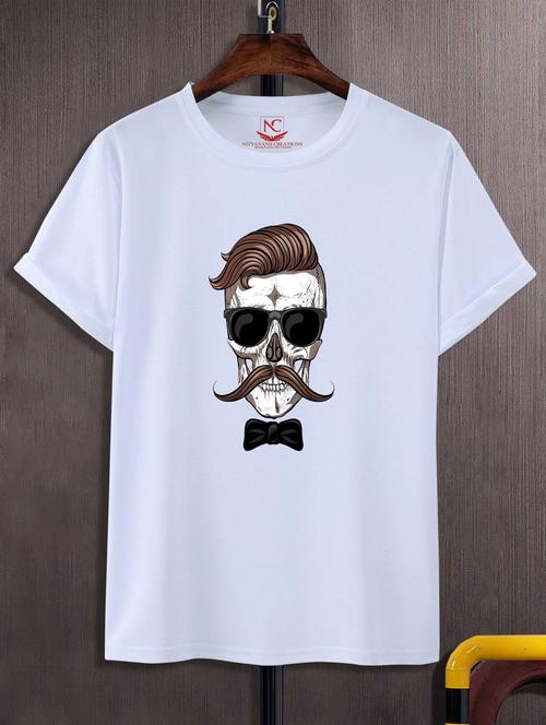 unisex white graphic printed t-shirt - 20776065 - Standard Image - 0