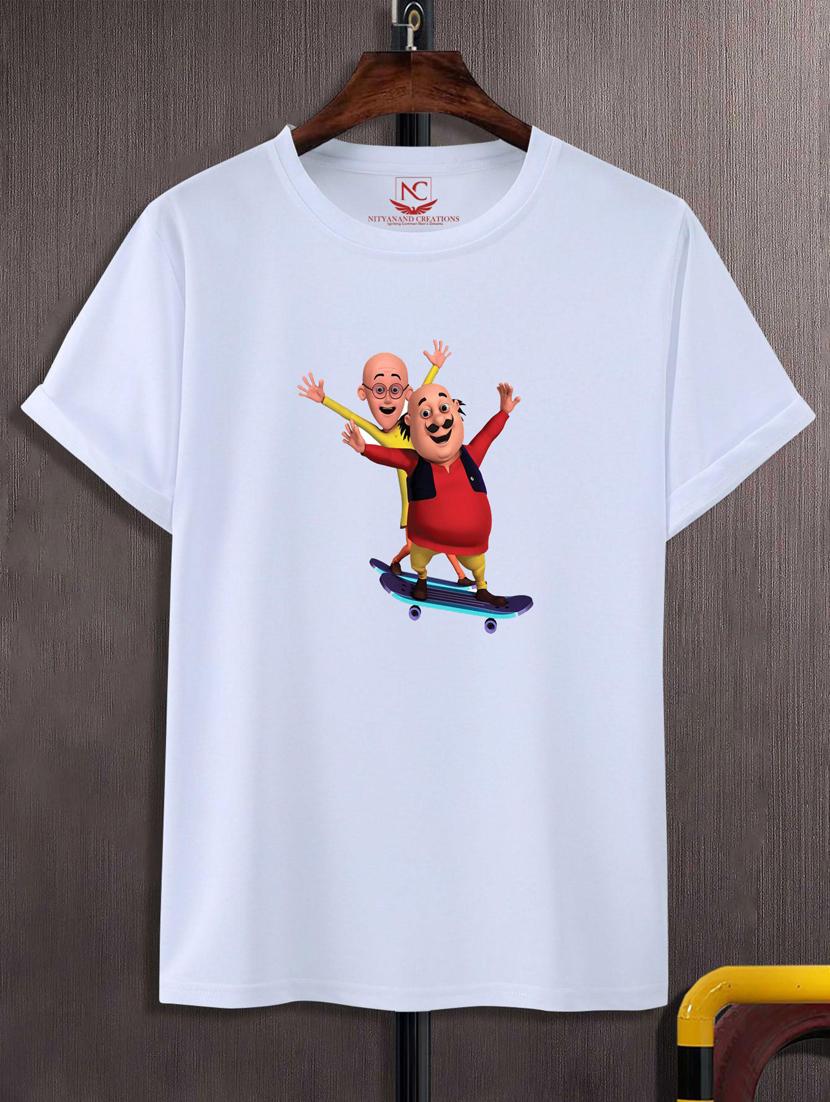 unisex white graphic printed t-shirt - 20776072 -  Zoom Image - 0