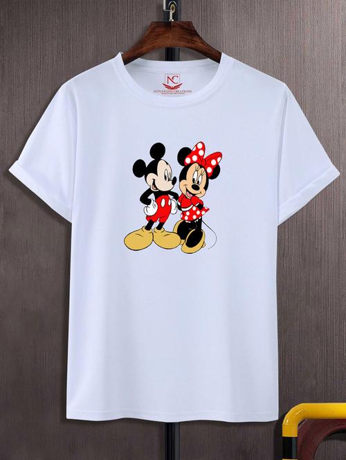unisex white graphic printed t-shirt - 20776074 - Standard Image - 0