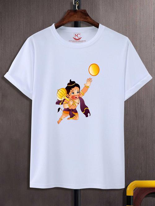 unisex white graphic printed t-shirt - 20776075 - Standard Image - 0