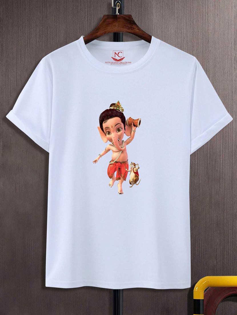 unisex white graphic printed t-shirt - 20776087 - Zoom Image - 0