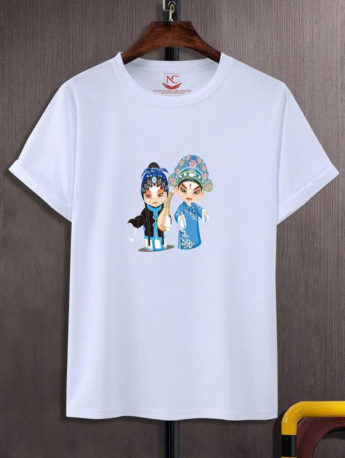 unisex white graphic printed t-shirt - 20776088 - Standard Image - 0